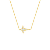 Birmingham Jewelry - 14K Yellow Gold Diamond Tapered Cross Adjustable Necklace - Birmingham Jewelry