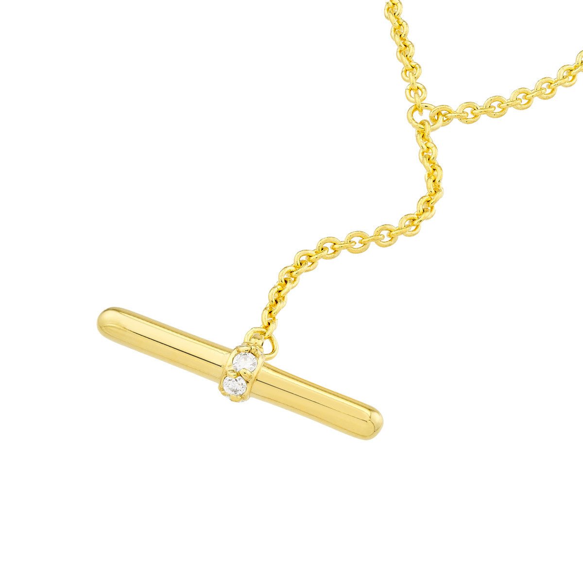 Birmingham Jewelry - 14K Yellow Gold Diamond Toggle Lariat Necklace - Birmingham Jewelry