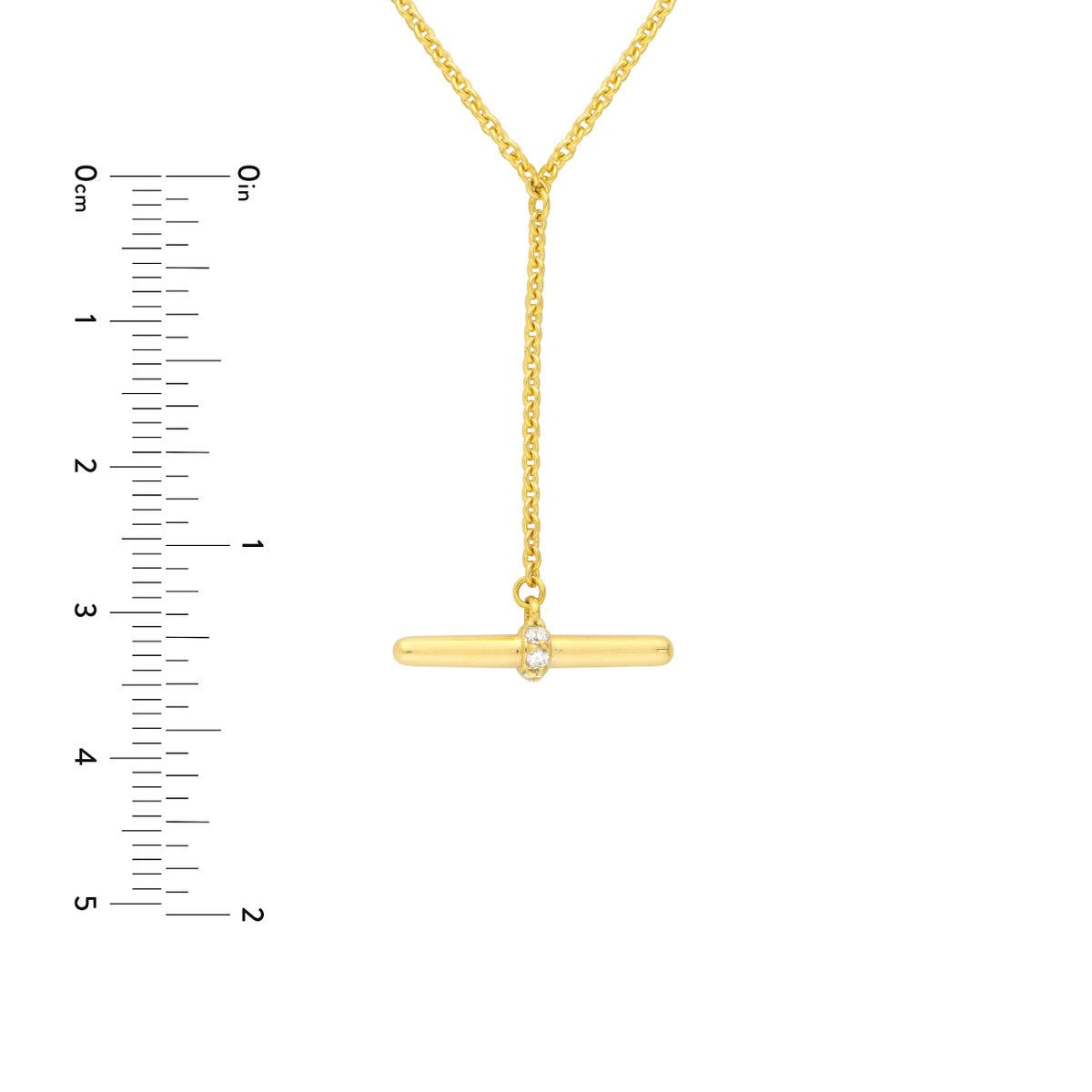 Birmingham Jewelry - 14K Yellow Gold Diamond Toggle Lariat Necklace - Birmingham Jewelry
