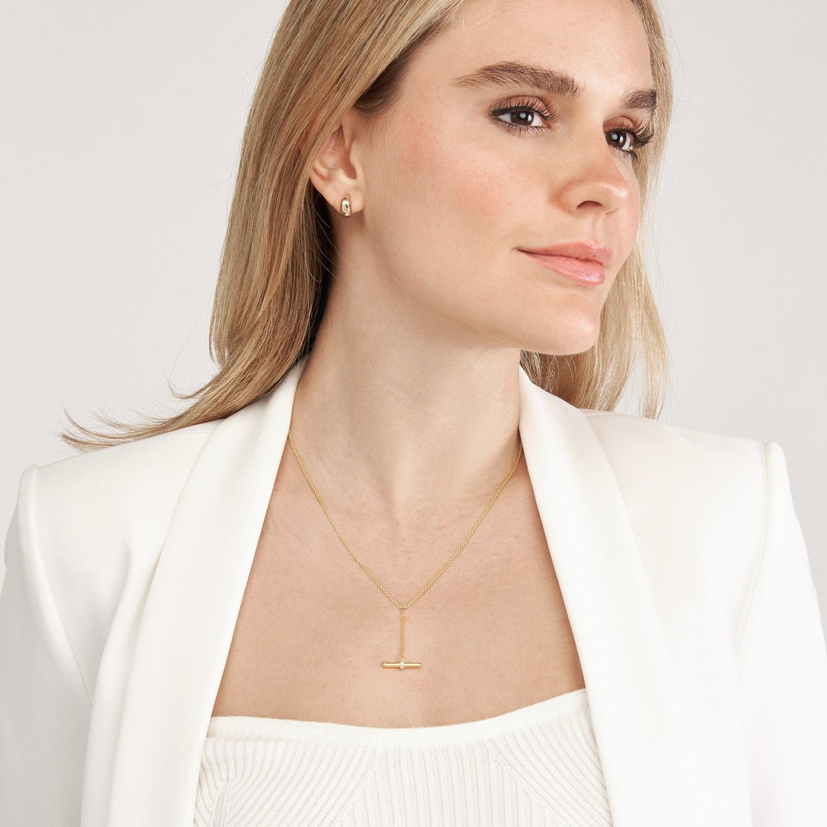 Birmingham Jewelry - 14K Yellow Gold Diamond Toggle Lariat Necklace - Birmingham Jewelry