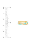 Birmingham Jewelry - 14K Yellow Gold Diamond Turquoise X Ring - Birmingham Jewelry