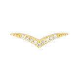 Birmingham Jewelry - 14K Yellow Gold Diamond Wing Micro Stud Earrings - Birmingham Jewelry