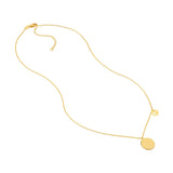 Birmingham Jewelry - 14K Yellow Gold Disc Necklace with Cutout Cross Disc Dangle - Birmingham Jewelry