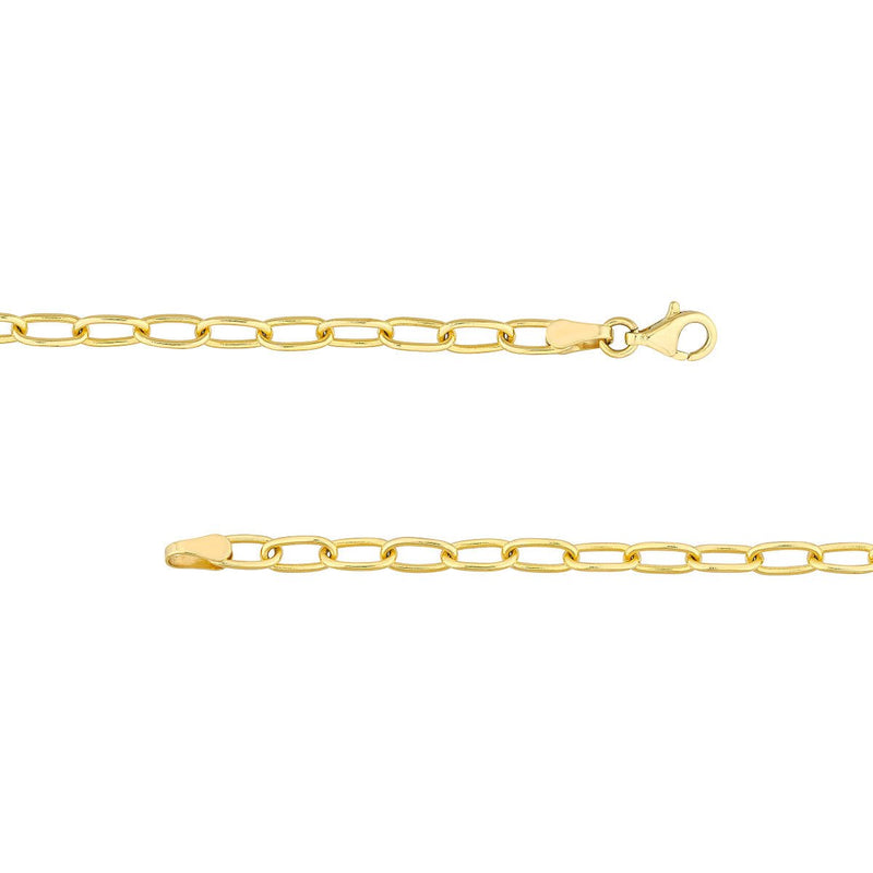 Birmingham Jewelry - 14K Yellow Gold Dot Diamond Mariner Paper Clip Necklace - Birmingham Jewelry
