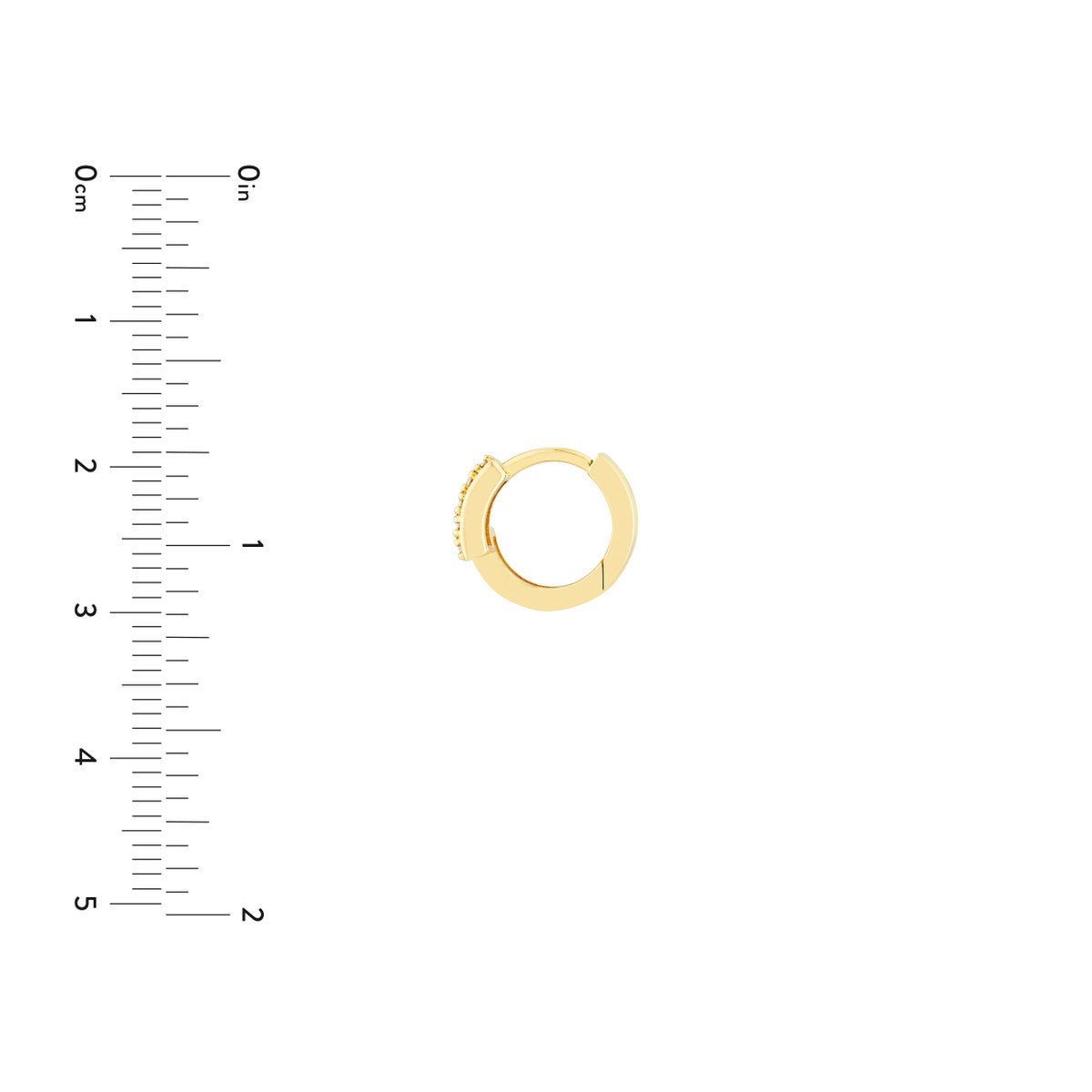 Birmingham Jewelry - 14K Yellow Gold Double Bar Ascending Diamond Hoop Earrings - Birmingham Jewelry