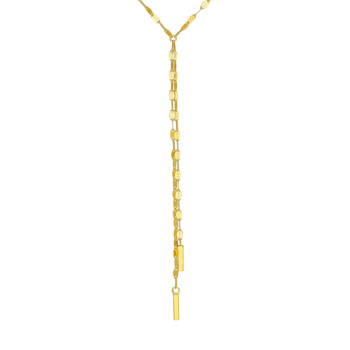 Birmingham Jewelry - 14K Yellow Gold Double Stranded Hammered Bar Choker Necklace - Birmingham Jewelry