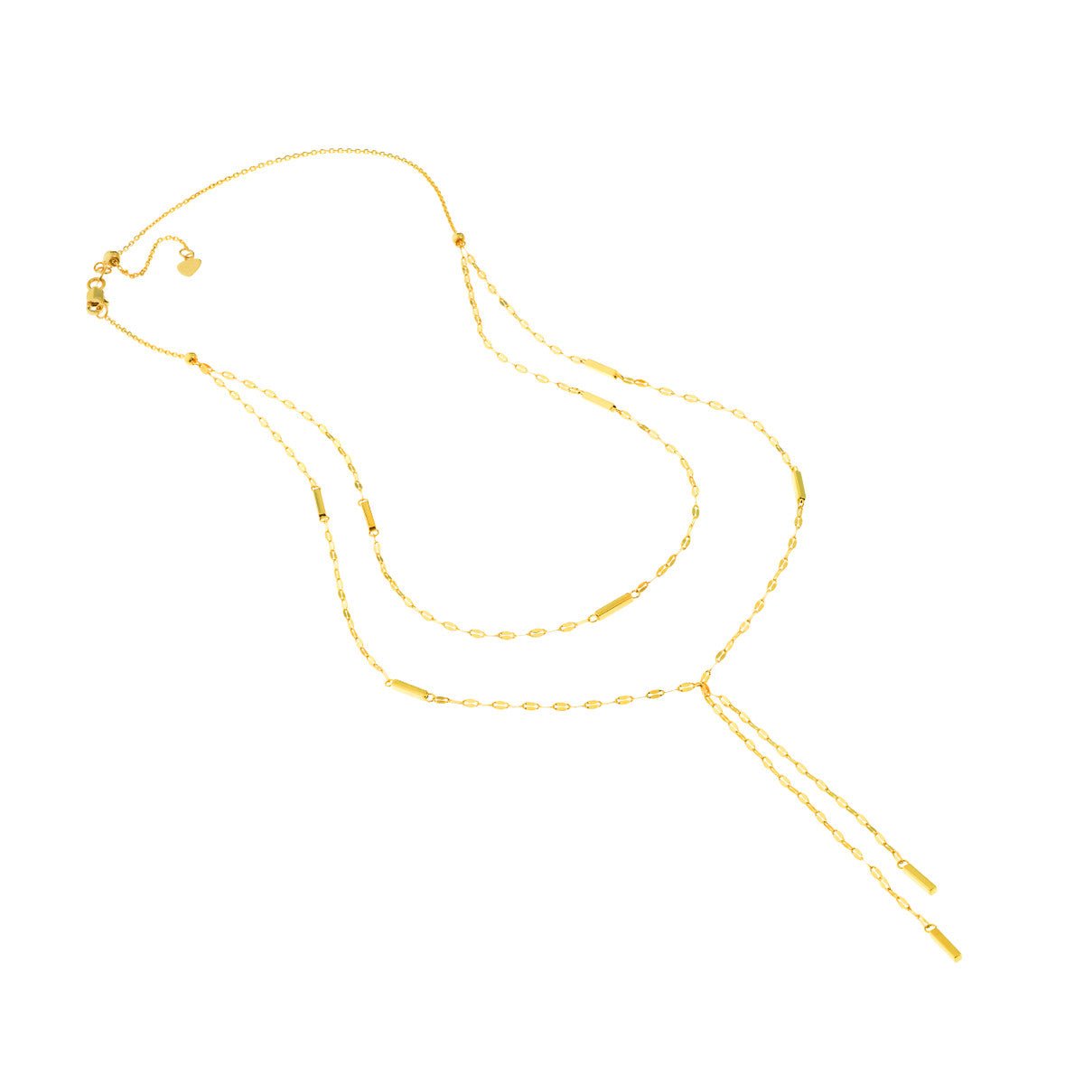 Birmingham Jewelry - 14K Yellow Gold Double Stranded Hammered Bar Choker Necklace - Birmingham Jewelry