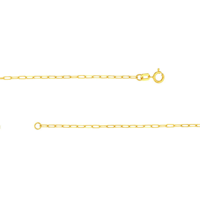 Birmingham Jewelry - 14K Yellow Gold E2W Cross Paper Clip Necklace - Birmingham Jewelry