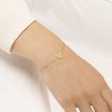 Birmingham Jewelry - 14K Yellow Gold Engravable Simple Heart Bracelet - Birmingham Jewelry