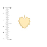 Birmingham Jewelry - 14K Yellow Gold Engravable Spike Heart Pendant - Birmingham Jewelry