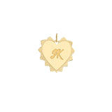 Birmingham Jewelry - 14K Yellow Gold Engravable Spike Heart Pendant - Birmingham Jewelry