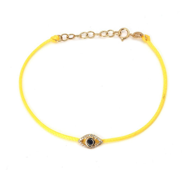 14K Yellow Gold Eye Round Bezel Diamond Bracelet Birmingham Jewelry Bracelet Birmingham Jewelry 