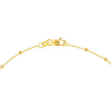 Birmingham Jewelry - 14K Yellow Gold Faceted Bead Saturn Chain with Lobster Lock Anklet - Birmingham Jewelry