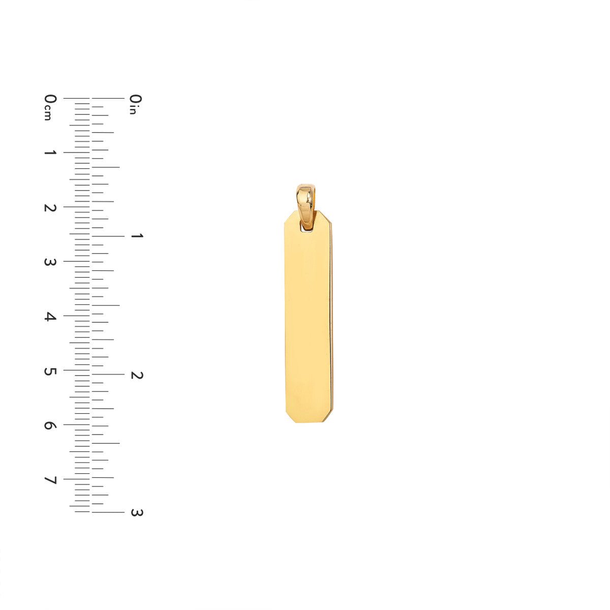 Birmingham Jewelry - 14K Yellow Gold Fancy Elongated Octagon Bar - Birmingham Jewelry