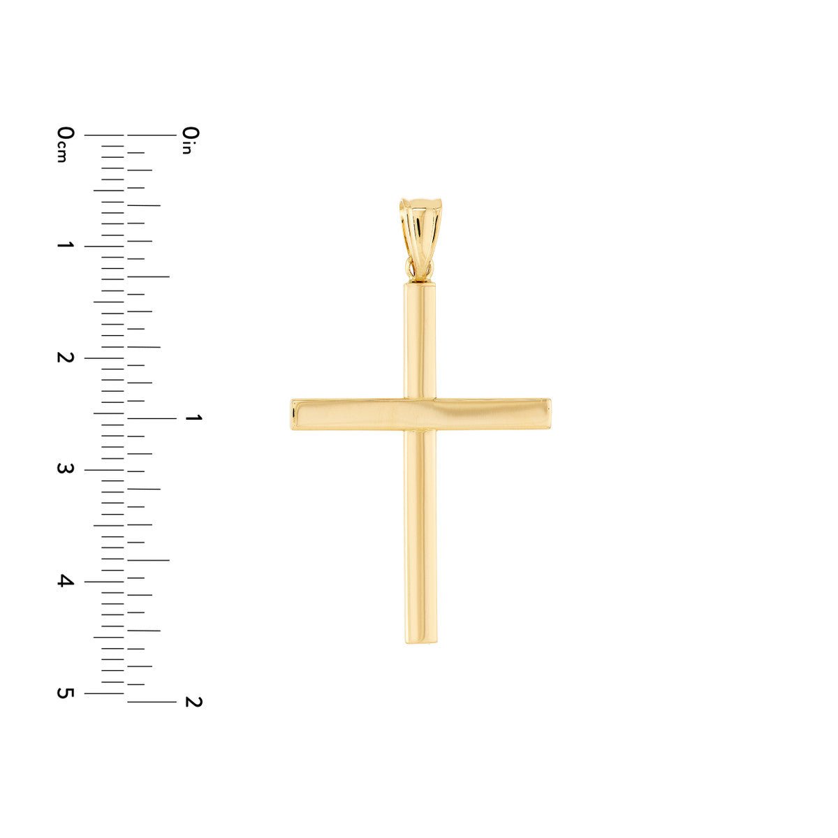 Birmingham Jewelry - 14K Yellow Gold Flat Cross Pendant - Birmingham Jewelry