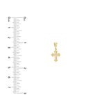 Birmingham Jewelry - 14K Yellow Gold Fleury Mini CZ Cross Pendant - Birmingham Jewelry