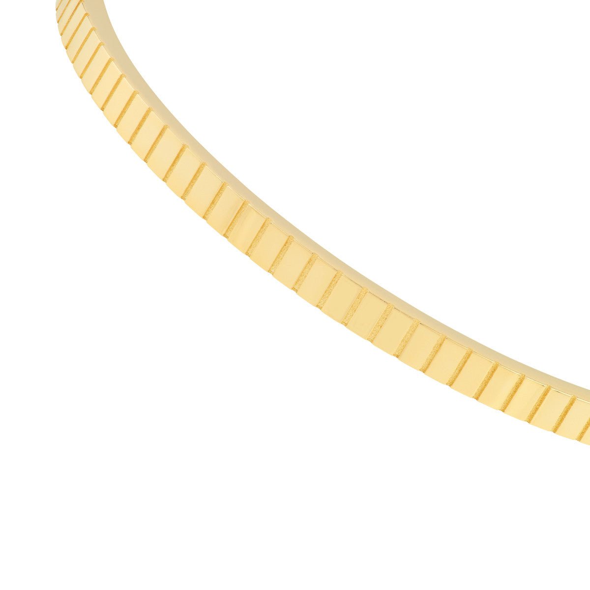Birmingham Jewelry - 14K Yellow Gold Fluted Hinge Weave Bangle Bracelet - Birmingham Jewelry