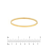 Birmingham Jewelry - 14K Yellow Gold Fluted Hinge Weave Bangle Bracelet - Birmingham Jewelry