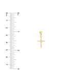 Birmingham Jewelry - 14K Yellow Gold Four CZ Polished Mini Cross Pendant - Birmingham Jewelry