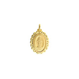Birmingham Jewelry - 14K Yellow Gold Framed Oval Blessed Mary Medal - Birmingham Jewelry