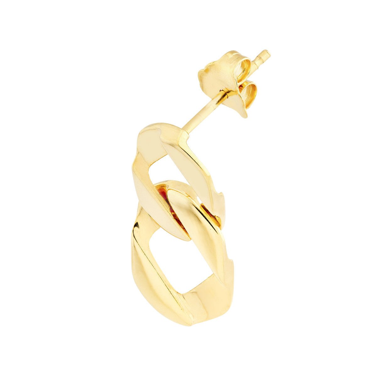 Birmingham Jewelry - 14K Yellow Gold Graduated Chain Link Earrings - Birmingham Jewelry