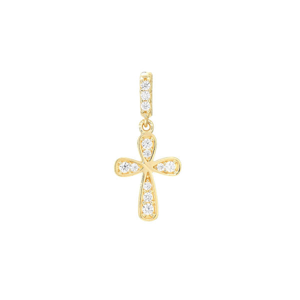 Birmingham Jewelry - 14K Yellow Gold Graduating Mini CZ Cross Pendant - Birmingham Jewelry