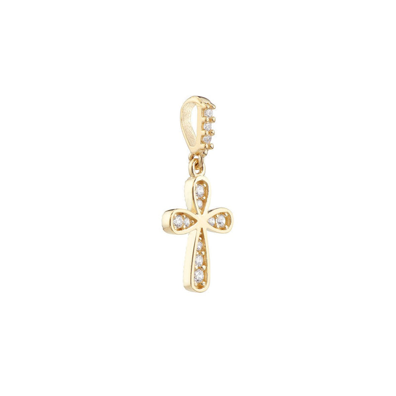 Birmingham Jewelry - 14K Yellow Gold Graduating Mini CZ Cross Pendant - Birmingham Jewelry