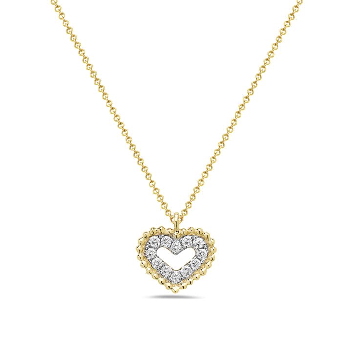 14K Yellow Gold Heart Diamond Necklace Birmingham Jewelry Necklace Birmingham Jewelry 