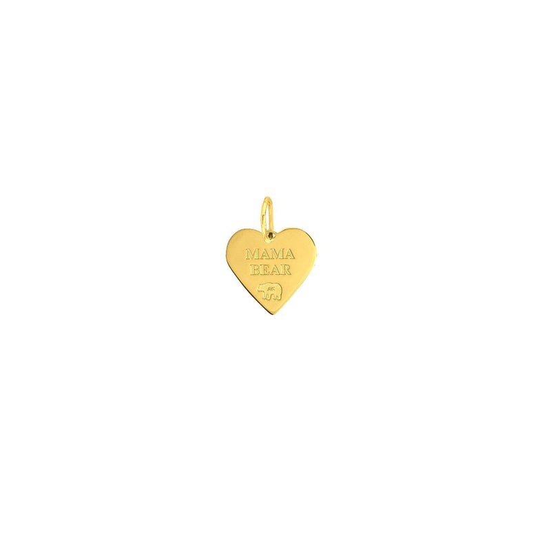 Birmingham Jewelry - 14K Yellow Gold Heart Engravable Charm - Birmingham Jewelry