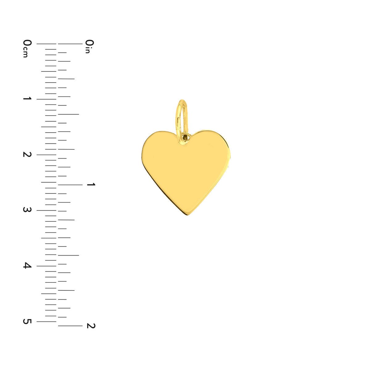 14K Yellow Gold Heart Engravable Charm Birmingham Jewelry Charm Birmingham Jewelry 