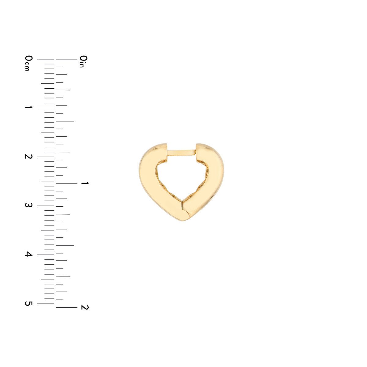 Birmingham Jewelry - 14K Yellow Gold Heart Huggie Earrings - Birmingham Jewelry