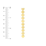 Birmingham Jewelry - 14K Yellow Gold Heart-Link Chain Earrings - Birmingham Jewelry
