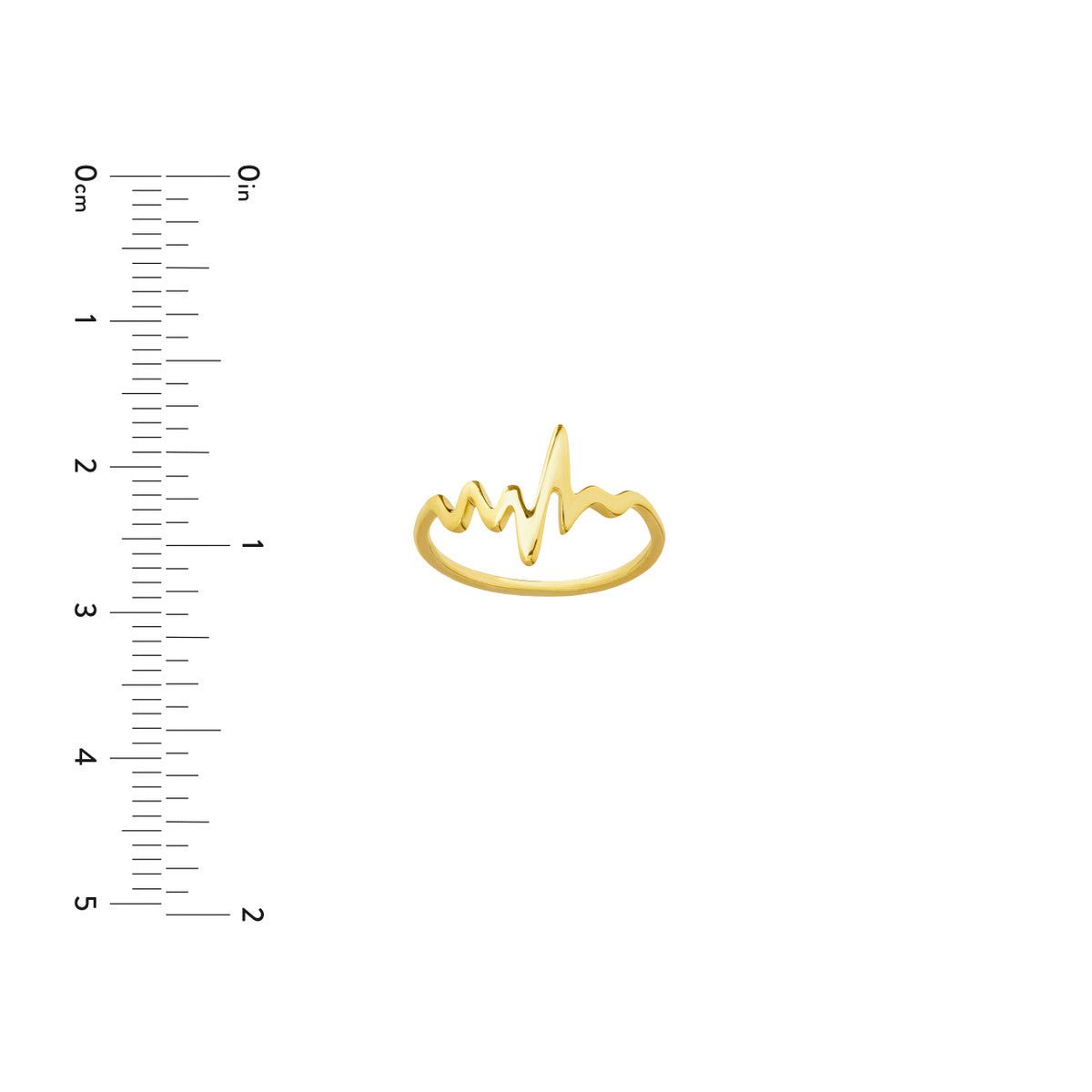 Birmingham Jewelry - 14K Yellow Gold Heartbeat Ring - Birmingham Jewelry