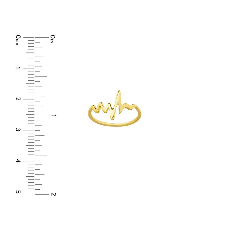 Birmingham Jewelry - 14K Yellow Gold Heartbeat Ring - Birmingham Jewelry