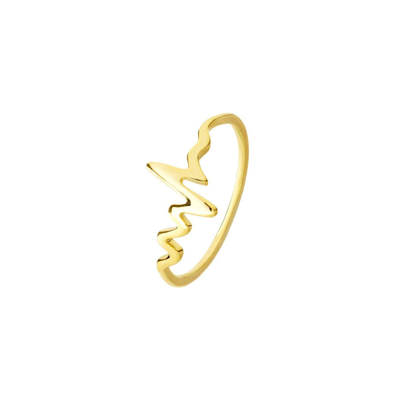 Birmingham Jewelry - 14K Yellow Gold Heartbeat Ring - Birmingham Jewelry