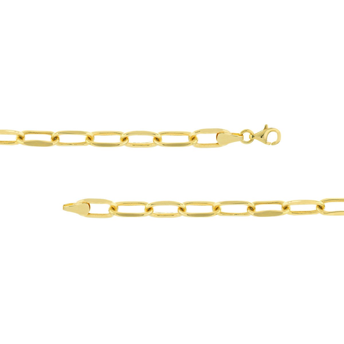 Birmingham Jewelry - 14K Yellow Gold ID Bar Paper Clip Chain Bracelet - Birmingham Jewelry