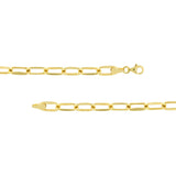 Birmingham Jewelry - 14K Yellow Gold ID Bar Paper Clip Chain Bracelet - Birmingham Jewelry