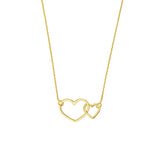 Birmingham Jewelry - 14K Yellow Gold Interlocked Open Hearts Necklace - Birmingham Jewelry