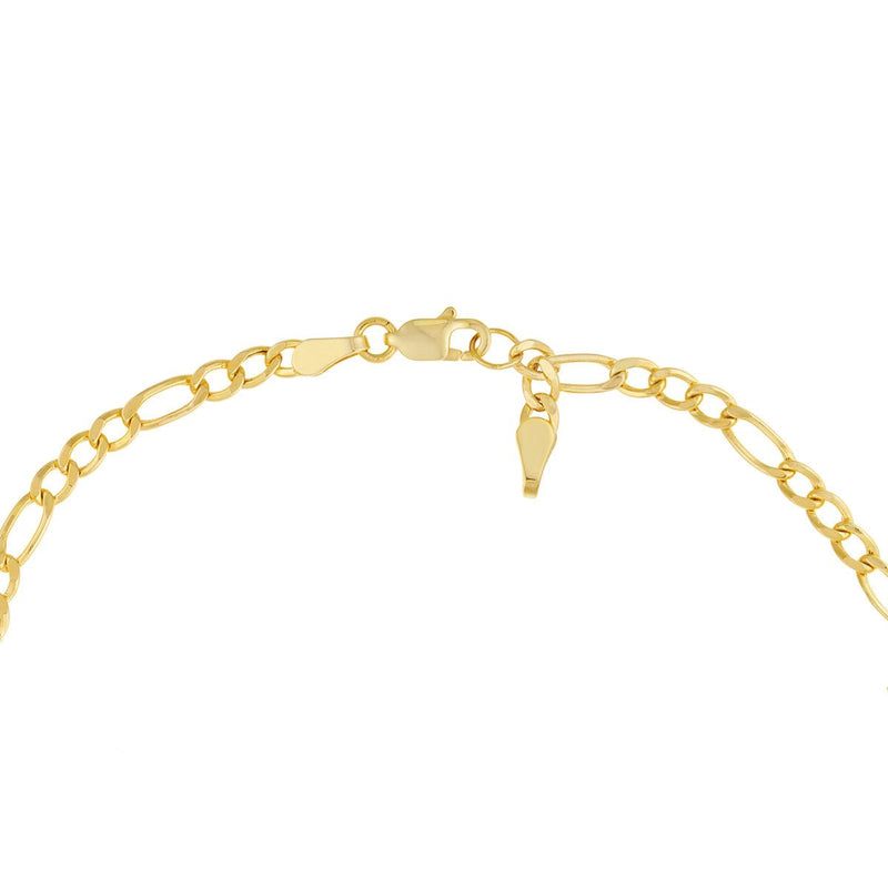 Birmingham Jewelry - 14K Yellow Gold Kid's Initial ID Bracelet on Figaro Chain - Birmingham Jewelry