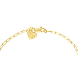 Birmingham Jewelry - 14K Yellow Gold Kid's Paper Clip Chain Bracelet with Cat - Birmingham Jewelry