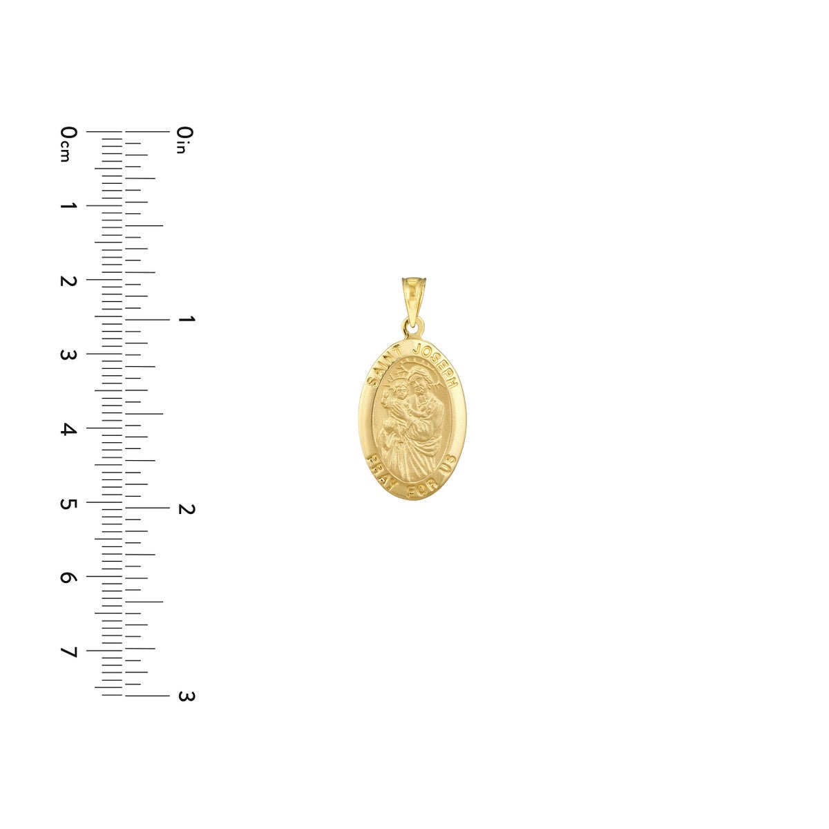 Birmingham Jewelry - 14K Yellow Gold Large Oval St. Joseph Medal - Birmingham Jewelry