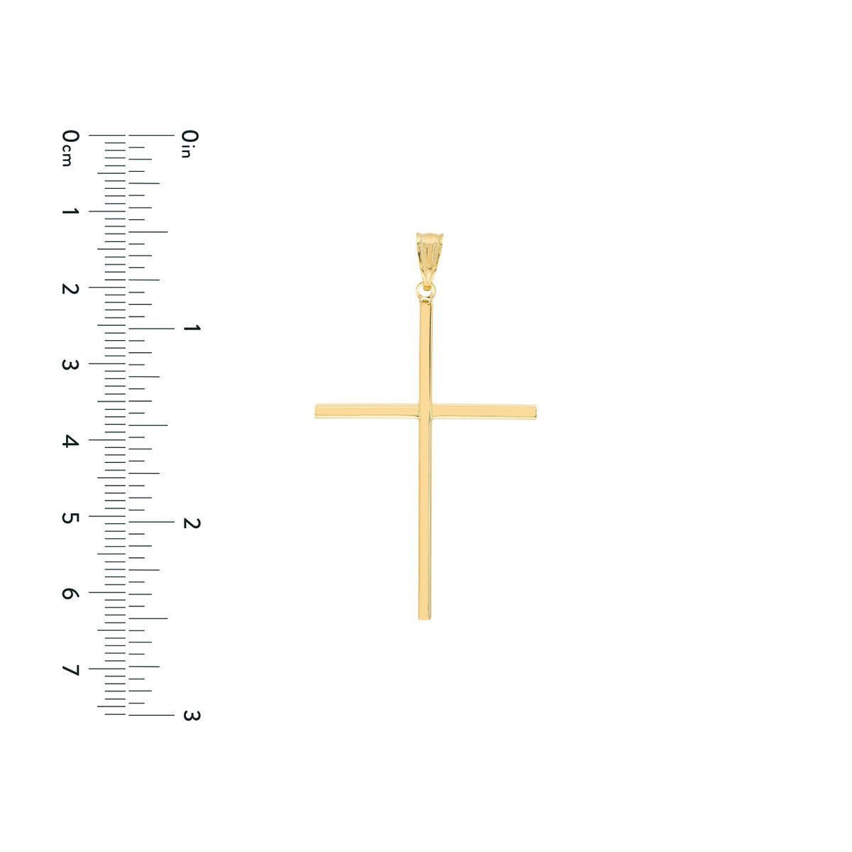 Birmingham Jewelry - 14K Yellow Gold Large Polished Cross Pendant - Birmingham Jewelry
