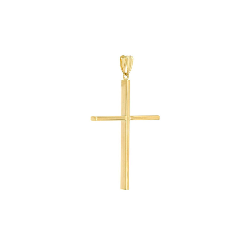 Birmingham Jewelry - 14K Yellow Gold Large Polished Cross Pendant - Birmingham Jewelry