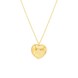 Birmingham Jewelry - 14K Yellow Gold Large Puff Heart on Adjustable Necklace - Birmingham Jewelry