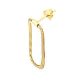 Birmingham Jewelry - 14K Yellow Gold Loop Snake Chain Earrings - Birmingham Jewelry