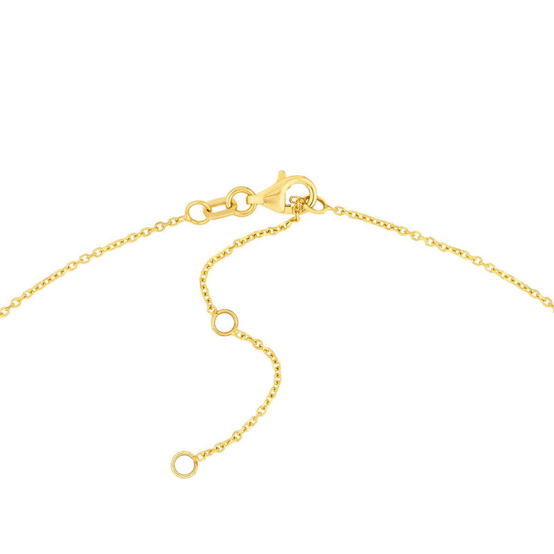 Birmingham Jewelry - 14K Yellow Gold Lt.Turquoise Cross Adjustable Necklace - Birmingham Jewelry