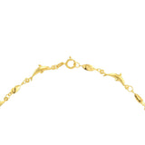 Birmingham Jewelry - 14K Yellow Gold Marquise Twist and Dolphin Anklet - Birmingham Jewelry