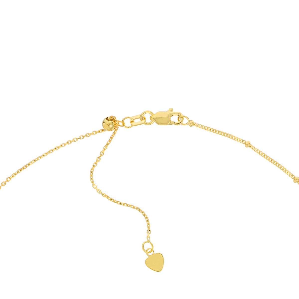 Birmingham Jewelry - 14K Yellow Gold Mary and Cross Dangles Adjustable Choker - Birmingham Jewelry