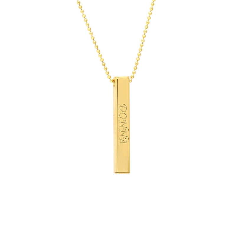 Diamond Bar Necklace 1/3 ct tw Baguette-cut 10K White Gold 19