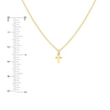 Birmingham Jewelry - 14K Yellow Gold Mini Cross Dangle Necklace - Birmingham Jewelry